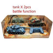 1:24 2PCS Rc Battle Tank Fight Crawler Chariot Train Simulation Interest Outdoor 180 Cannon Rotation Sweep Collection Multicolor