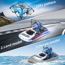 3 In 1 RC Boat Quadcopter/Vehicle/Hovercraft Drone Toys 360-degrees Flip Traffic Jam Helicopter Water Racing Boat Dron Gift