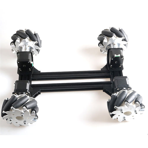 100mm Mecanum Omni Wheel High Power Metal RC Robot Tank Chassis Kit + Wireless Controller 4pcs 42-Stepper Motor DIY For Arduino