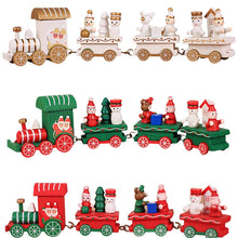 Xmas Wooden Christmas Train Santa Claus Festival Ornament Home Decor Kids Gifts Kids Toys Toys For Children Christmas Gifts