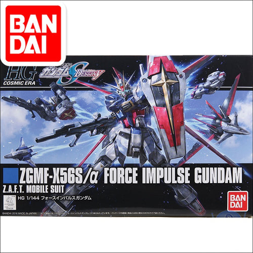 Original Japaness Model HG 1/144 ZGMF-X56S/a FORCE IMPULSE GUNDAM Mobile Suit Kids Toys