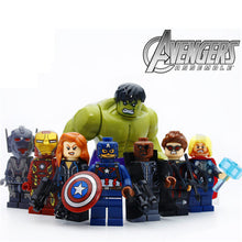 16pcs/set The Avengers Heroes DIY Model Building Blocks Kit Hulk Batman Thanos Thor Assembling Bricks Toys Kids with Legoinglys