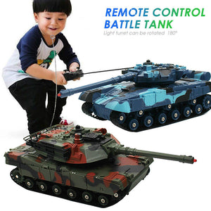 1:24 2PCS Rc Battle Tank Fight Crawler Chariot Train Simulation Interest Outdoor 180 Cannon Rotation Sweep Collection Multicolor