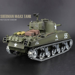 1:16 American M4A3 Sherman Simulated Tank 2.4G Remote Control Model Military Tank Sound Smoke Shooting Effect Metal Ultimate