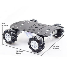 Moebius 4WD 80mm Mecanum Wheel Robot Car Chassis Kit with DC 12V Encoder Motor for Arduino Raspberry Pi DIY Project STEM Toy