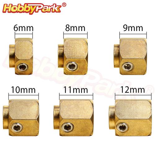 6/8/9/10/11/12mm Heavier Brass 12mm Hex Wheel Hub Extended Adapter For Traxxas TRX-4 Scale Trail Axial SCX10 RC 1/10 Crawler Car