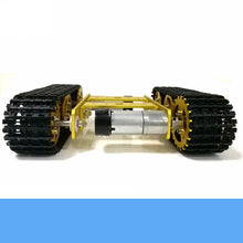 Gold Mini T100 Metal RC Tank Chassis Kit With High Torque DC Motor Speed Feedback Smart Crawler Robot Education DIY For Anduino