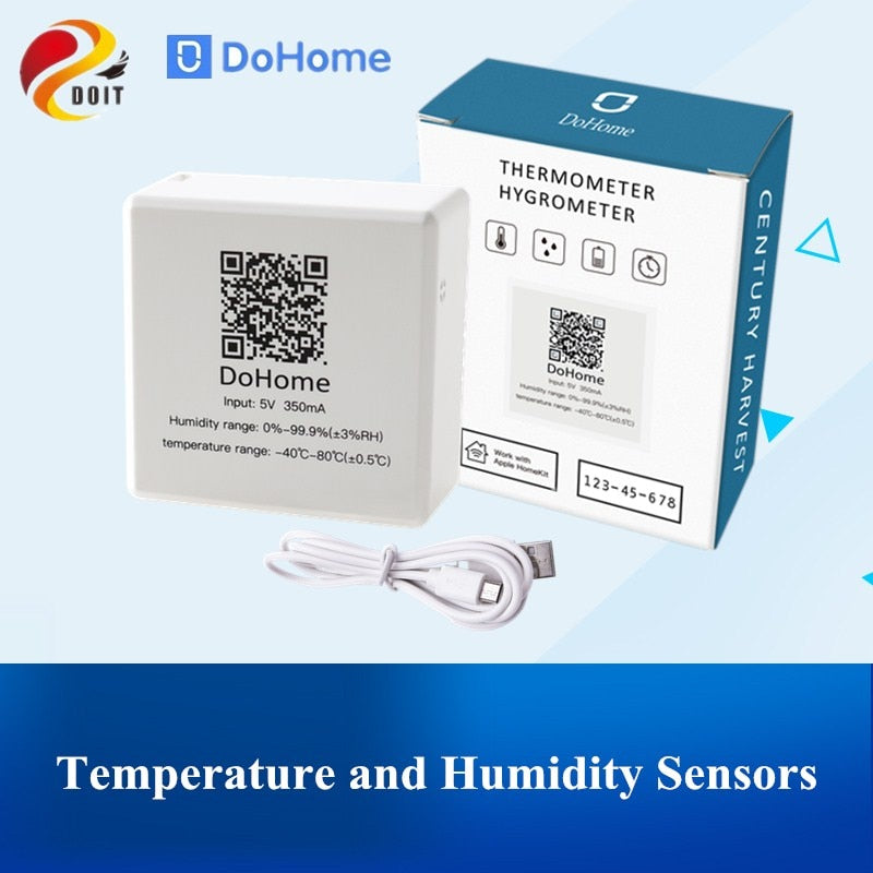 DoHome Support Siri Temperature and Humidity Sensors, Firmware Upgrade ,Support IOS System Phone
