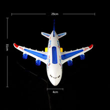 Kids Glider Plane Toys Electric Music Light Automatic Steering Plane Passenger Aircraft Airplane Model Toy Kid Outdoor Toy Games