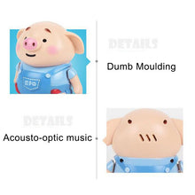 Cute Pig Robot Pen Inductive Follow Drawn Line Remote Radio Vehicle with Light Music Electric Animals Early Education Kids Toys