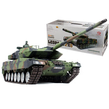 1:16 German Leopard 2A6 Main Battle Tank 2.4G Remote Control Model Military Tank Sound Smoke Shooting Effect Metal Ultimate