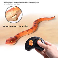 Novelty RC Snake Rattlesnake Infrared Remote Control Robot Animal Toy With USB Cable Funny Terrifying Kids Joke Gift