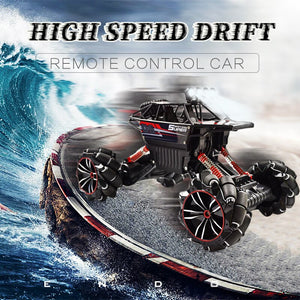 1:12 2.4G RC Car with Mecanum Wheel High Speed 4WD Drift Climbing Remote Control Stunt Car Deformation Off-Road Vehicle Toy