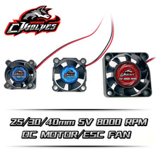 25/30/35/40mm 8000RPM 5V-7V DC Motor ESC fan heat sink for 30A 60A 120A 150A ESC 3660 4274 motor RC parts futaba plug
