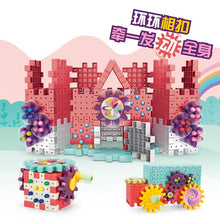 Kids Plastic 3D Gears Building Blocks Kits DIY Bricks Assembly Educational Toys for Development Creative Toy For Boys Girls