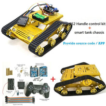 SZDOIT PS2 Gamepad Handle Control Metal RC Crawler Robot Tank Chassis Kit 2pcs 12V DC Motor DIY For Arduino Shock Absorbing Toy