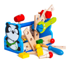 Wooden Construction Screwing Blocks Tool Kit Assembly Toolbox Building Set Detachable Nut for Age 3+ Children Construction Toys