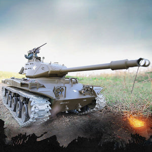 1:16 American Walker Bulldog A41A3 Light Tank 2.4G Remote Control Model Military Tank Sound Smoke Shooting Effect Metal Upgraded