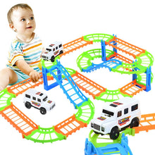 Children put together small road cars with small fire car toys train model train car for kids cars for kids