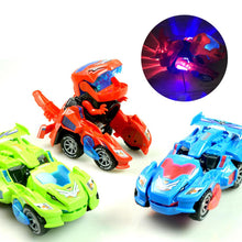 HobbyLane 3D Deform Dinosaur Electric Car Toy Universal Wheel Transformation Robot Car Vehicle with Light Random Color