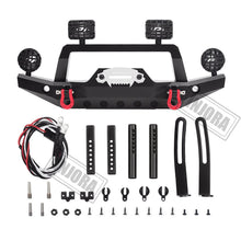 INJORA TRX-4 Metal Front Bumper with Led Light for 1/10 RC Crawler Traxxas TRX4 Sport 82024-4 Parts