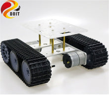 SZDOIT Metal Smart Mini TP100 Crawler Robot Tank Chassis Kit With 2pcs DC Motor DIY For Arduino Education Toy Free Acrylic Panel