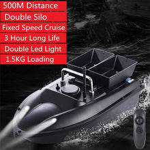 Double hopper 500M Distance Double LED Night Light RC Fishing Bait Boat Fixed speed Cruise Automatic Feed Fishing Bait Boat Toy