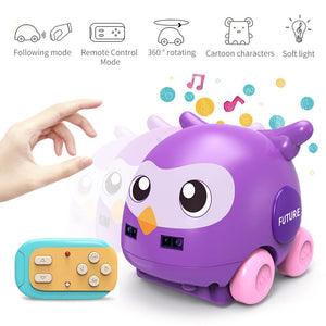 1/32 2 In1 4CH Smart RC Robot Cat Follow Obstacle Avoidance Mouse Pet Owl Robot Remote Control Music Interaction Toys for Kids