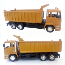 RC cars dump truck Toys for children boys Xmas birthday gifts yellow color RC Engineering truck model Beach toys transporter