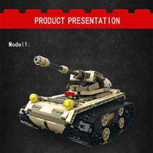 MoFun-13010/13011 2.4G 4H USB Charging Building Block Simulated Heavy Track Tank 497pcs DIY Electric RC Tank Model For Children