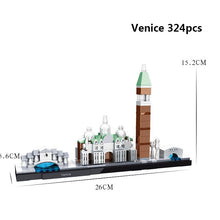 City Architecture Compatible Legoingly New York Berlin Venice Budapest Louvre Pair America Model Buildings Blocks Kits Kids Toys