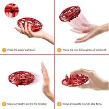 Pickwoo P10 Hands-Free Mini Drone Helicopter Mini UFO Drone with LED Light Easy Indoor Outdoor Ball Hands Operated Drone for Kid