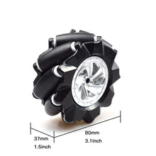 Moebius 60/80/96mm High Hardness Plastic Mecanum Wheel Omni-directional Smart Robot Car with 6mm hubs for Arduino DIY STEM Toy