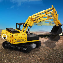 Children's Crawler Excavator Mechanical Engineering Small Particles Assembled Building Blocks Electric Remote Control Toy Car