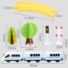 Electric Train Set Toy Train Magnetic Assembled Building Blocks Children's Wooden Educational Toys For Kids Boys Girls