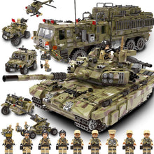XingBao Compatible with legoed Bricks The Aircraftd Carrier WW2 Tiger Tank Boy Model Kit Assemble Building Blocks Military Toys