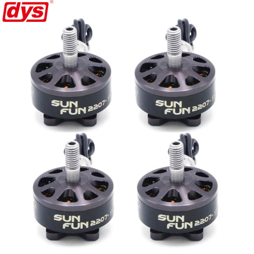 4PCS/LOT DYS SUN FUN 2207 1750KV 2450KV 2750KV CW Thread FPV Racing Brushless Motor For RC Drone Quadcopter Spare Parts