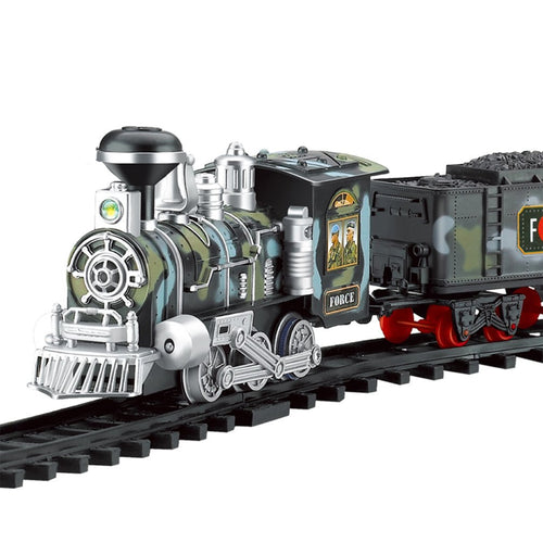 Electric Dynamic Steam RC Track Train Set Simulation Model Toy For Children Rechargeable Children Remote Control Classic Toy Set