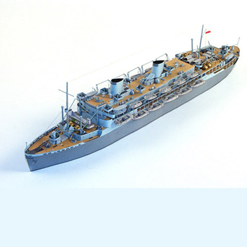 Paper Model 1:400 Husky No. Transport Ship Five Landing Ships Sicily Landing Battle Scene Military Fans