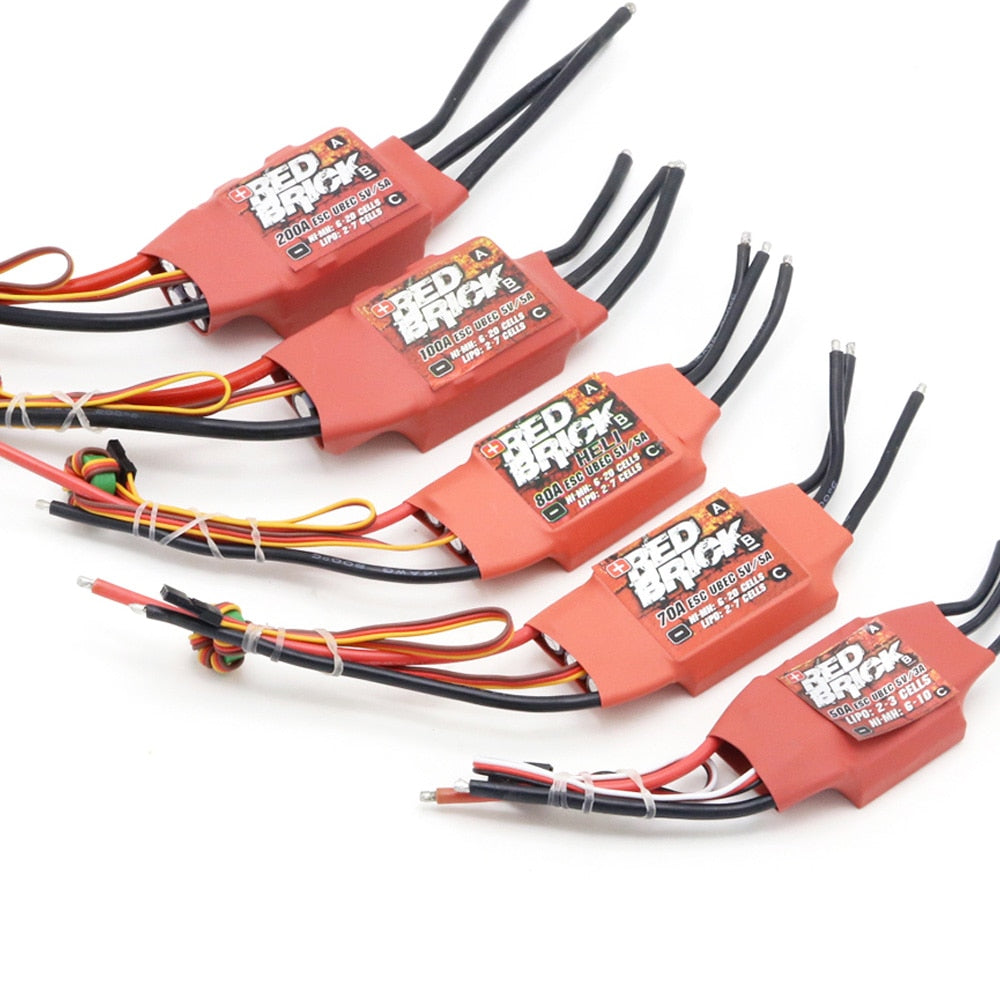 Red Brick 50A/70A/80A/100A/125A/200A Brushless ESC Electronic Speed Controller 5V/3A 5V/5A BEC for FPV Multicopter