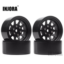 INJORA 107g/pcs Metal Alloy 1.9 Beadlock Wheel Rims for 1:10 RC Crawler Axial SCX10 90046 Traxxas TRX4 Redcat GEN8