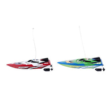 2 Pcs RC Boat Radio Remote Control Twin Motor High Speed Boat RC Racing Toy Gift for Kids Eu Plug, Green & Red