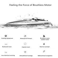 Extreme Speed Brushless Remote Control Boat Speedboat 2.4G 55KM/H 200M 64CM Large Waterproof Ship Over Reset Smart RC Boat Model
