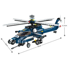 381 Pcs 8-in-1 Assembly Military Helicopter Bombing Plane Building Block Army Weapon Soldier Model Bricks Kit Toys For Children