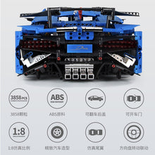 MOC Techinic Blue Race Car Model Kit Boy Assembling Building Blocks Bricks Toys Compatible With Legoing 42083 Bugatti car Chiron