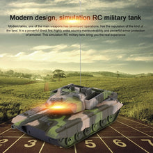 1:20 4CH Power Tank On The Radio Remote Control Military Vehicle Armored Battle Tanks Turret Rotation Light & Music RC Model