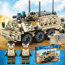 New Armored Ambulance Model Kit Compatible Legoing Children DIY Educational Assembled Military Building Blocks Brick Boy Toy P46
