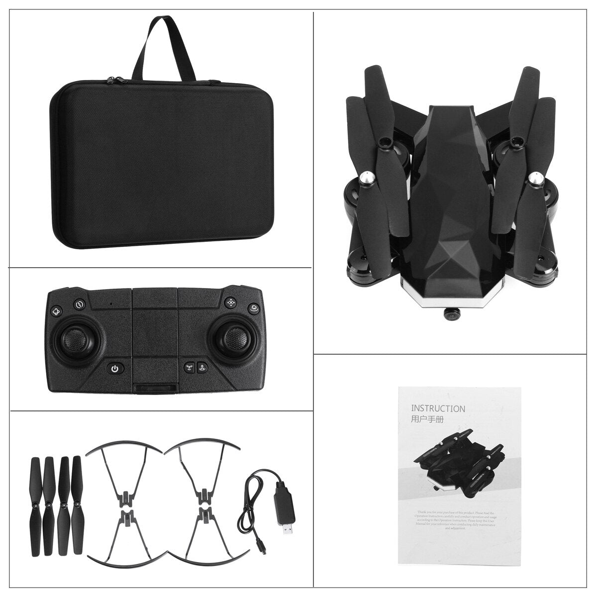 RC Quadcopter FRV Drone GPS 1080P HD Camera 120° Wide Angle One-key Return Remote Control Altitude Hold Professional RC Drone