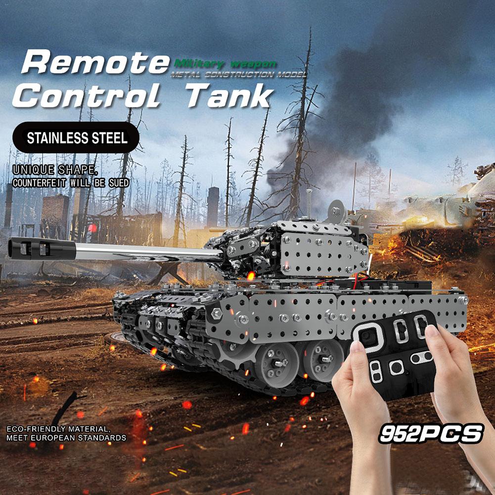 New Arrival Stainless Steel Assembly Remote Control Tank Kit RC Milita