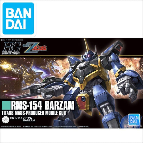 Original Gundam Model HG 1/144 RMS-154 Barzam GUNDAM BUILD DIVERS Unchained Mobile Suit Kids Toys